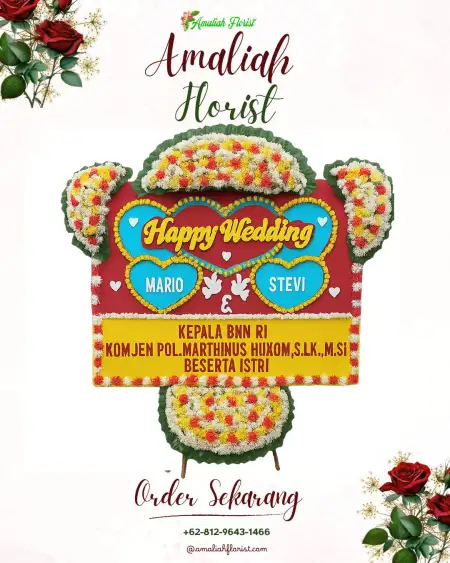 Papan Bunga Pernikahan Salekoe